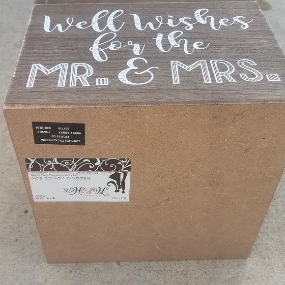 Mr and mrs wedding card box - Picture 2 of 4